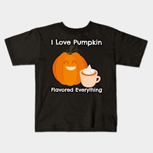 I Love Pumkin Spice Everything – Autumn and Fall, Festive Design Kids T-Shirt